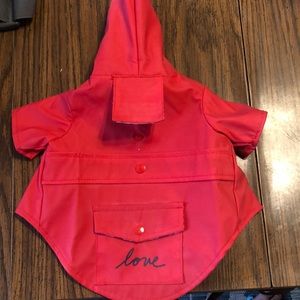 Xs raincoat for dogs.